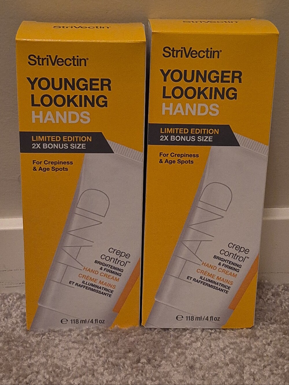 2x StriVectin Younger Looking Hands Crepe Limited Edition 4 Oz Hand Cream NIB